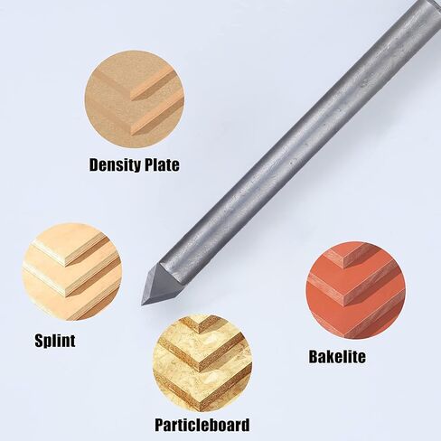 5PCS 60 Degree Router Bits CNC Engraving Router Bit 3D Pyramid Stone Engraving Bits Carving V Bit with 1/4 Shank Router Bit for Stone in Kuwait