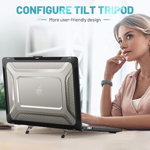 TYTX Compatible with MacBook Pro 16 inch Case 2023 A2780 M2 Pro / M2 Max 2021 A2485 M1 Pro / M1 Max, Heavy Duty Plastic Hard Shell Protective Cover, Black in Saudi Arabia