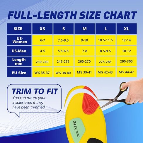 Plantar Fasciitis Relieve Feet Insoles, Arch Support Orthotic Inserts Relieve Flat Feet Foot Pain-Women Men Anti-Slip Shock Absorption Sport Gel Insoles(Men's 10-12 | Women's 12-14) in Saudi Arabia