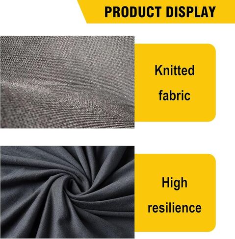 2 PCS Car Seat Cushion Headrest Cover, Stretch Fabric Soft Breathable Full-Surround Dust Cover, Telescopic Opening Seat Headrest Protector, Universal Interior Accessories for Most Cars (Black) in Saudi Arabia