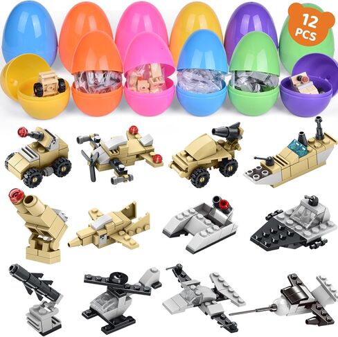 ألعاب صغيرة ممتعة مكونة من 12 قطعة من مكعبات البناء على شكل بيضة عيد الفصح من أجل هدايا الحفلات وسلال عيد الفصح in Kuwait