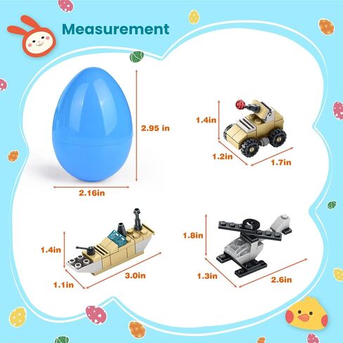 ألعاب صغيرة ممتعة مكونة من 12 قطعة من مكعبات البناء على شكل بيضة عيد الفصح من أجل هدايا الحفلات وسلال عيد الفصح in Kuwait