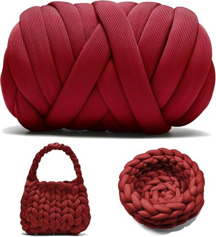 Chunky Yarn for Hand Knitting DIY for Knitting Bags Cushions and Other Home Decorations(Sapphire Blue,400g/0.88 lb,20yards) in Saudi Arabia