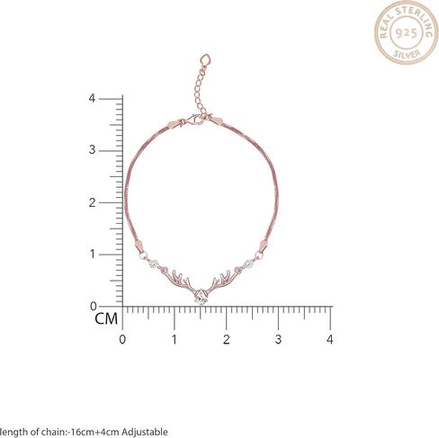سوار GIVA من الفضة الإسترليني عيار 925 على شكل غزال من الذهب الوردي (AAA + حجر زركونيا عالي الجودة) in Kuwait