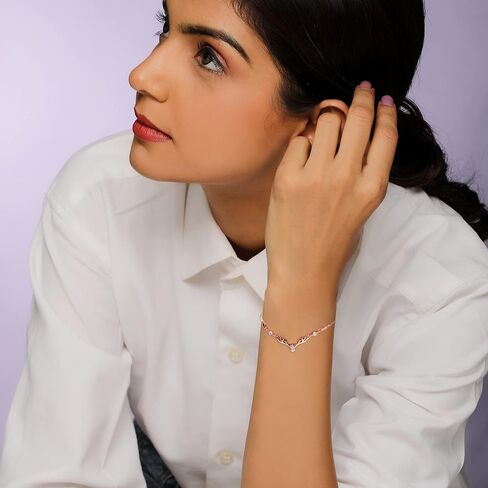 سوار GIVA من الفضة الإسترليني عيار 925 على شكل غزال من الذهب الوردي (AAA + حجر زركونيا عالي الجودة) in Kuwait