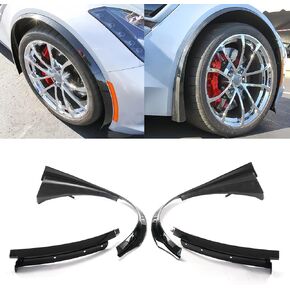 Compatible with for Chevrolet Corvette C7 2014-2019 Front Wheel Compelete Fender Flare Arch Extension Guard Pair (Glossy Black) in Saudi Arabia