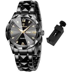 Watches for Men Diamond Business Dress Analog Quartz Mens Watches Stainless Steel Waterproof Luminous Date Two Tone Luxury Casual Wrist Watch Relojes para Hombres in Kuwait