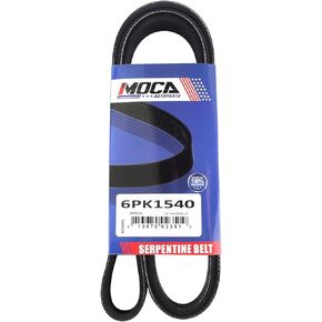 MOCA Serpentine Belt Without AC 6PK1540 Fits 2001-2006 for BMW 325Ci 2.5L & 1998-2000 for Chevrolet Prizm 1.8L & 1998-2008 for Toyota Corolla 1.8L & 1993 for Asuna Sunfire 1.8L in Kuwait