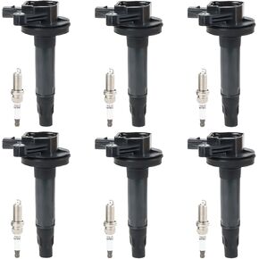 6pcs uf553 ملفات الإشعال و 6pcs place repars plugs حزمة اشتعال ملفات الاشتعال FITS 2011-2017 F-150 ، 2015-2018 Transit-250 Transit-350 ، 2007-2016 MKX ، 2007-2015 CX-9 3.5L 3.7L ، in Saudi Arabia