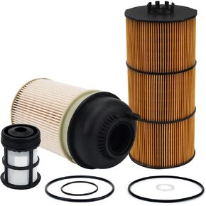 PF9908 Fuel Filter with Oil Filter Kit Compatible with Freightliner Cascadia DD13 DD15 DD16 Engine Replace# PF9908 P551005 P551063 in Kuwait