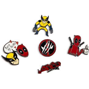 Marvel Studios Deadpool & Wolverine 5 قطع مجموعة PIN | إكسسوارات شارة المعادن للحبل ، حقيبة الظهر ، الملابس in Saudi Arabia