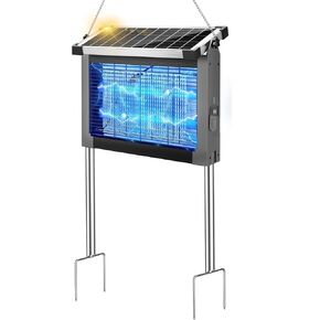 Solar Bug Zapper Outdoor, PhatroyYee Mosquito Zapper 4500V, Waterproof Portable Fly Zapper, Rechargeable Electric Mosquito Killer, Cordless Fly Insect Mosquito Trap for Patio Yard Home Garden Camping in Kuwait