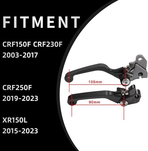 Motorcycle Brake Clutch Lever Pivot Levers Set Adjustable CNC for CRF250F 2019-2023 CRF150F CRF230F 2003-2017 Dirt Pit Bike Black in Saudi Arabia