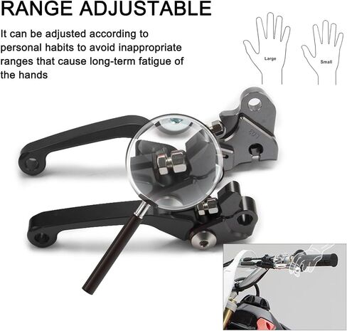 Motorcycle Brake Clutch Lever Pivot Levers Set Adjustable CNC for CRF250F 2019-2023 CRF150F CRF230F 2003-2017 Dirt Pit Bike Black in Saudi Arabia