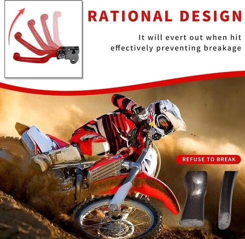 دراجة نارية فرامل القابض رافعة المحور المحوري مجموعة CNC قابلة للتعديل ل CRF250F 2019-2023 CRF150F CRF230F 2003-2017 دراجة الأوساخ الأسود in Kuwait