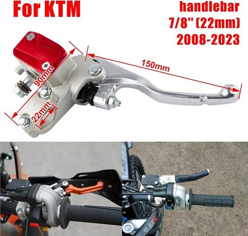 22mm 7/8 '' Motocross Right Brake Master Cylinder Cylinder Clutch Pump Prake Lever لـ KTM SX SX-F EXC-F EXC-F XC XC XC-F TPI 6Days 125-530 2008-2023 (Black) in Kuwait
