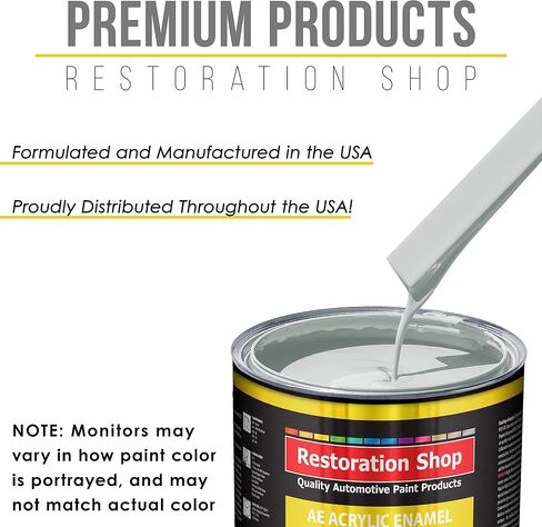 Restoration Shop - Cameo White Acrylic Enamel Auto Paint - Complete Gallon Paint Kit - Professional Single Stage High Gloss Automotive, Car, Truck, Equipment Coating, 8:1 Mix Ratio, 2.8 VOC in Saudi Arabia
