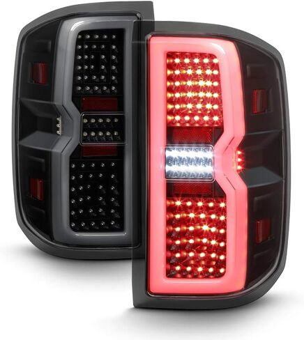 Acanii - لـ [إشارة متسلسلة ثلاثية الأبعاد] 2014-2018 Chevy Silverado 1500 2500 3500 Black Smoked LED LID LIGHT LAMPS in Saudi Arabia