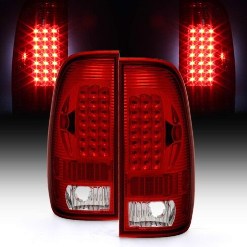 Acanii-لـ 1999-2007 Ford F250 F350 F45 SD 1997-2003 F150 Red LED LID LIGHTS LAMPS in Saudi Arabia