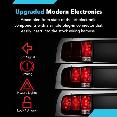 Raxiom Sequential Tail Light Harness Kit مع توصيل توصيل وملعب الأسلاك يناسب Mustang 2005-2009 in Kuwait