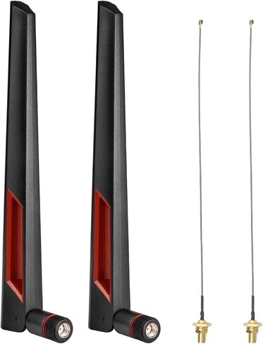 Superbat Dual Band WiFi Antenna 2.4GHz 5GHz 5.8GHz SMA WiFi Antennae for PC Desktop Computer Motherboard PCI WiFi Bluetooth Card Wireless Network Router (2-Pack) in Saudi Arabia