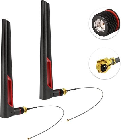 Superbat Dual Band WiFi Antenna 2.4GHz 5GHz 5.8GHz SMA WiFi Antennae for PC Desktop Computer Motherboard PCI WiFi Bluetooth Card Wireless Network Router (2-Pack) in Saudi Arabia