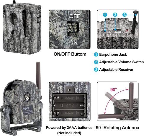 Wireless Alarm System Kits, 300M Wide Range IR Night Vision Alarm in Full Dark Outdoor Weather Resistant 5 Motion Sensor Detector &1 Receiver for Perimeter Trip, Fence Trail Wild Hunting Blind Trap in Saudi Arabia