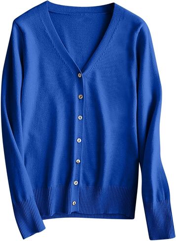 Cardigan Sweaters for Women Lightweight Open Front Tops Blouse Long Sleeve Button Down Knit Fall Trendy 2025 Coat in Kuwait