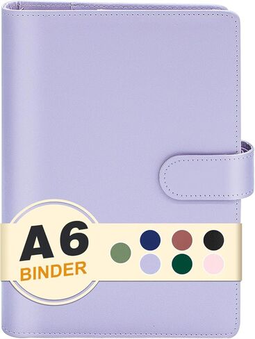 A5 Binder Binder ، Mini Photocard Binder لورقة حشو A5 ، مخطط شخصي لورق فضفاض مع إغلاق مشبك مغناطيسي (بني) in Saudi Arabia