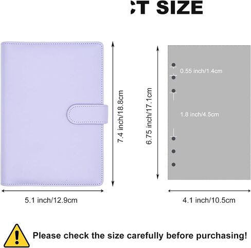 A5 Binder Binder ، Mini Photocard Binder لورقة حشو A5 ، مخطط شخصي لورق فضفاض مع إغلاق مشبك مغناطيسي (بني) in Saudi Arabia