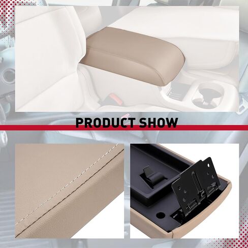 HECASA Center Console Arm Rest Lid Compatible with 2013-2019 Ford Flex Replacement for FA8Z-7406024-AA DA8Z7406024AC EA8Z7406024AB Plastic Armrest Door Beige in Saudi Arabia