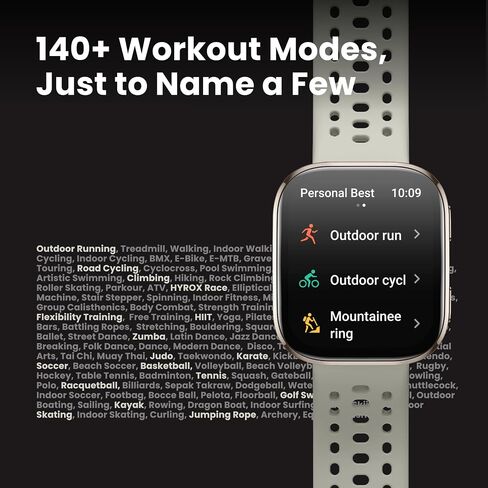 Amazfit Bip 6 Smart Watch 46mm, 14 Day Battery, 1.97" AMOLED Display, GPS & Free Maps, AI, Bluetooth Call & Text, Health, Fitness & Sleep Tracker, 140+ Workout Modes, 5 ATM Water-Resistance, Blush in Kuwait