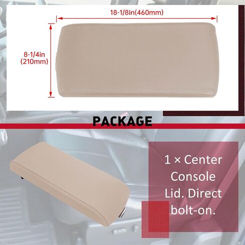 HECASA Center Console Arm Rest Lid Compatible with 2013-2019 Ford Flex Replacement for FA8Z-7406024-AA DA8Z7406024AC EA8Z7406024AB Plastic Armrest Door Beige in Saudi Arabia