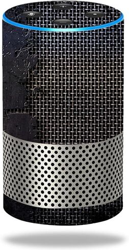 MightySkins Skin Compatible with Amazon Echo (2ND Gen) - Black Leather | Protective, Durable, and Unique Vinyl Decal Wrap Cover | Easy to Apply, Remove, and Change Styles | Made in The USA in Saudi Arabia