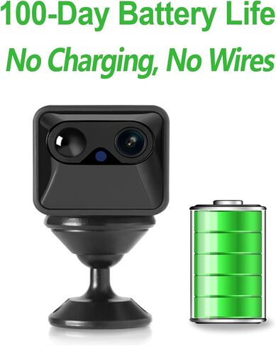 W-A2 Wi-Fi Magnetic Wireless Cameras for Home Security, No WiFi Video Recorder with 64GB SD Card,150 Days Long Battery Life,Night Vision,Motion Detection,Cloud Storage for Car,Pet,Baby & More in Kuwait