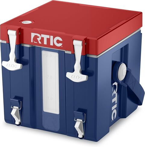RTIC Halftime Water Cooler Portable Carrier Container, Drink Beverage Dispenser, Stackable with 2 Taps, Bottleless, BPA-Free, for Sports, Camping, BBQ, Parties, Picnic, & More, Patriot in Saudi Arabia