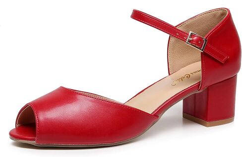 VenusCelia Women's Easy Going Strap Pump Chunky Heeled Sandal in Saudi Arabia