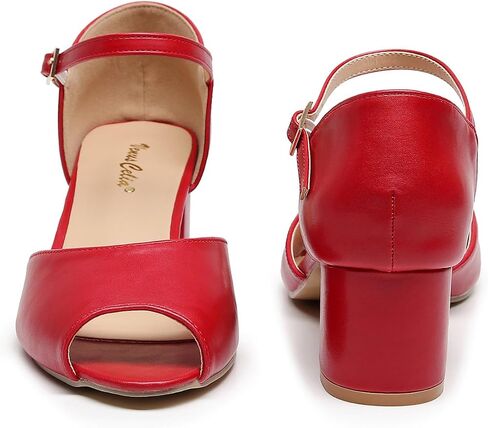 VenusCelia Women's Easy Going Strap Pump Chunky Heeled Sandal in Saudi Arabia