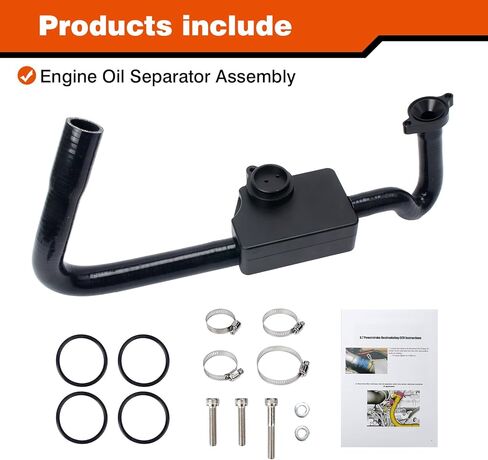 PC3Z6A785A مجموعة فاصل زيت الألمنيوم لعام 2011-2024 FORD F250 F350 F450 Super Duty 6.7L V8 PCV CCV VENT VALVE CRANK CARRANTE KIT REPLIS in Kuwait