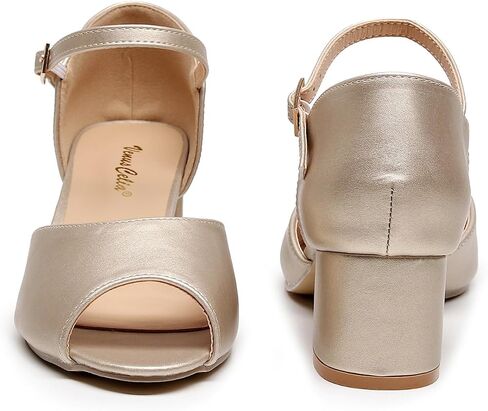 VenusCelia Women's Easy Going Strap Pump Chunky Heeled Sandal in Saudi Arabia