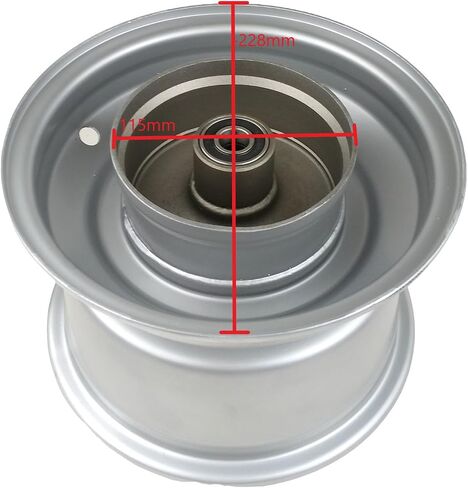 Redcap 9 "مجموعة حافة العجلات الخلفية لـ COLEMAN CT200U BT200X CT200UEX 196CC HESUN 200-3 200-7 AXIS M200 MINI BIKE مع محامل 6202RS (الفضة) in Saudi Arabia
