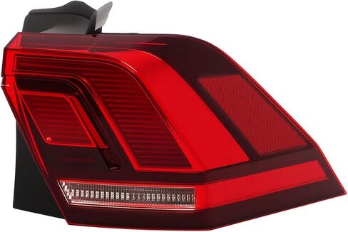 Outer Tail Light Assembly W/Bulbs & Harness Compatible with 2018-2023 Ti-guan Driver Side Rear Taillight Tail Lamp 5NN945095A VW2804126 (Left) in Saudi Arabia