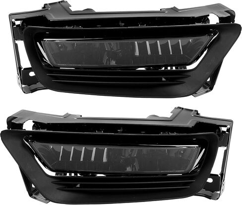 KUAFU Fog Light+Fog Light Bezel Compatible with 2013-2015 HONDA ACCORD 4DOOR W/Switch Bumper Driving Fog Lamps Replacement for 33900T2AA01 33950T2AA01 HO2592132 HO2593132 Smoke Lens in Saudi Arabia
