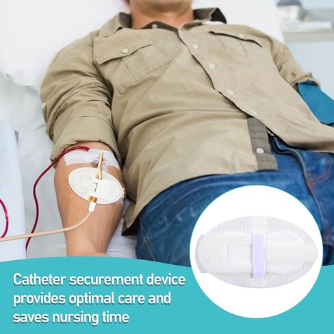 30PCS Catheter Stabilization Devices Catheter Tube Holder Urinary Stabilizer Adhesive Leg Bag Fixation Legband Holder Stickers Patch Accessories for Single Double Feeding G Tube in Saudi Arabia