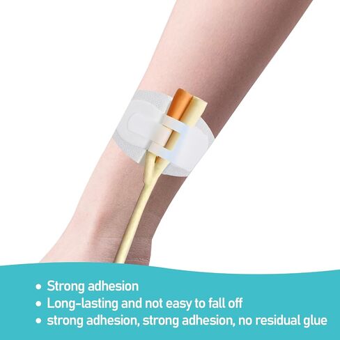 30PCS Catheter Stabilization Devices Catheter Tube Holder Urinary Stabilizer Adhesive Leg Bag Fixation Legband Holder Stickers Patch Accessories for Single Double Feeding G Tube in Saudi Arabia