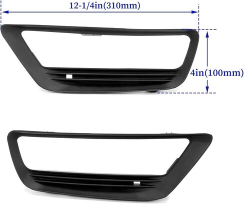 KUAFU Fog Light+Fog Light Bezel Compatible with 2013-2015 HONDA ACCORD 4DOOR W/Switch Bumper Driving Fog Lamps Replacement for 33900T2AA01 33950T2AA01 HO2592132 HO2593132 Smoke Lens in Saudi Arabia
