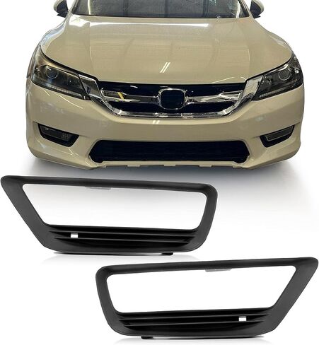 KUAFU Fog Light+Fog Light Bezel Compatible with 2013-2015 HONDA ACCORD 4DOOR W/Switch Bumper Driving Fog Lamps Replacement for 33900T2AA01 33950T2AA01 HO2592132 HO2593132 Smoke Lens in Saudi Arabia