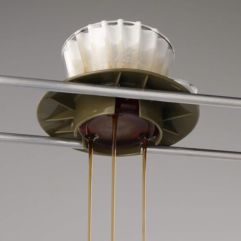 カリタ(Kalita) Karita WDG-155#05064 منقط القهوة الزجاجي من سلسلة Wave لشخص أو شخصين، أخضر عسكري in Kuwait