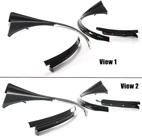 Compatible with for Chevrolet Corvette C7 2014-2019 Front Wheel Compelete Fender Flare Arch Extension Guard Pair (Glossy Black) in Saudi Arabia