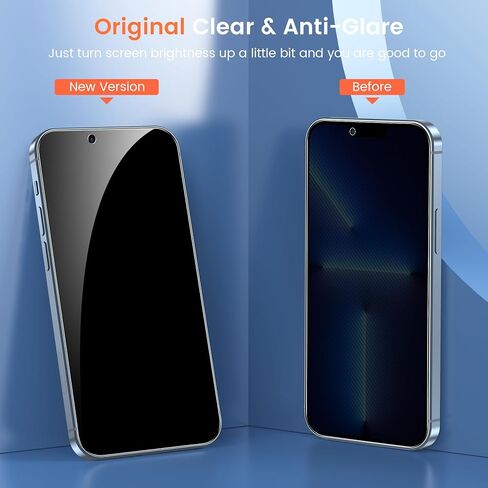 Fotbor [3+3 Pack] واقي شاشة للخصوصية iPhone 13 Pro Max مع واقي عدسة الكاميرا، مضاد للتجسس، تغطية كاملة خاصة خالية من الفقاعات 9H صلابة من الزجاج المقوى 6.7 بوصة مع مجموعة تركيب سهلة in Kuwait